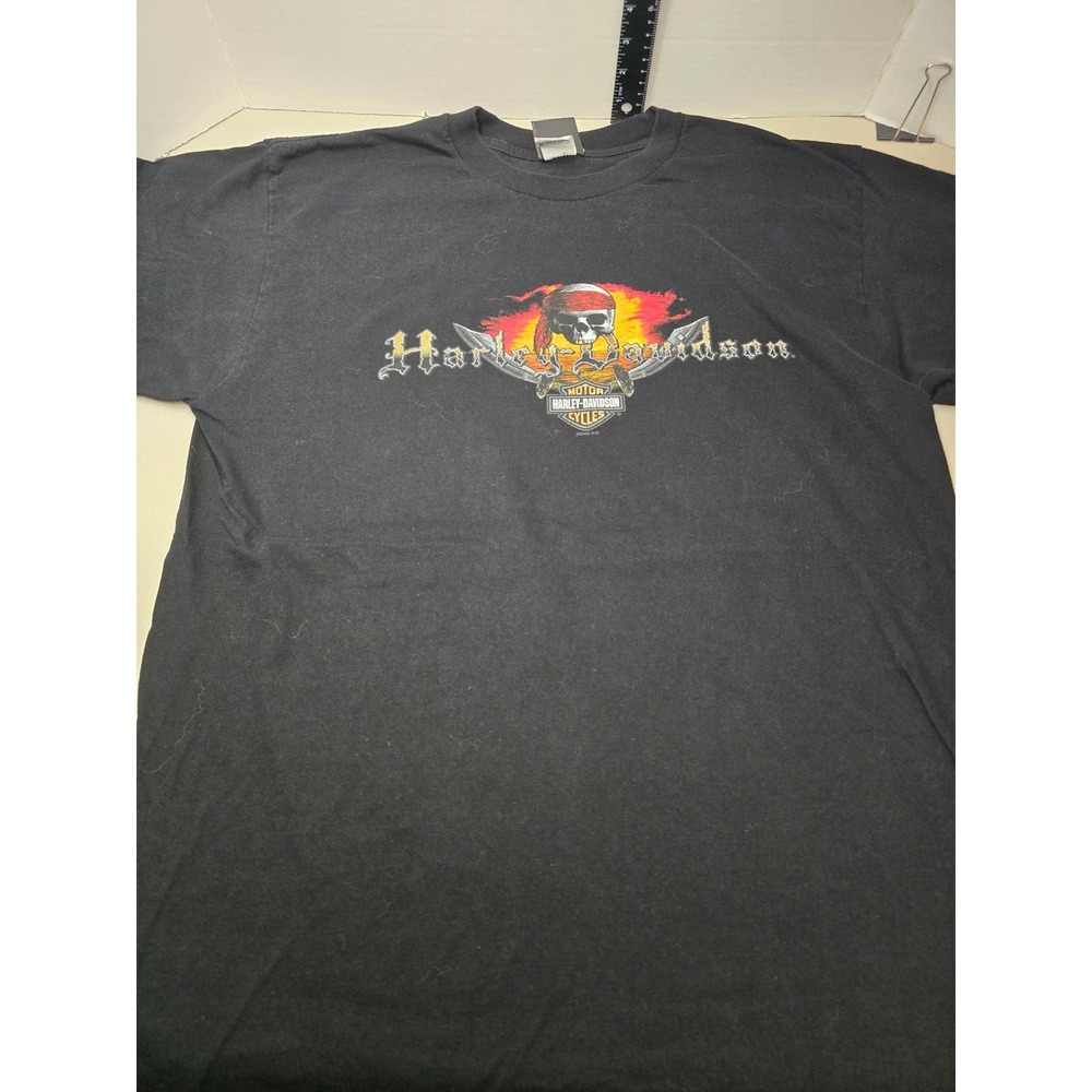 2003 Harley-Davidson Bahamas Men's XL TShirt Skull Sunset Short Sleeve